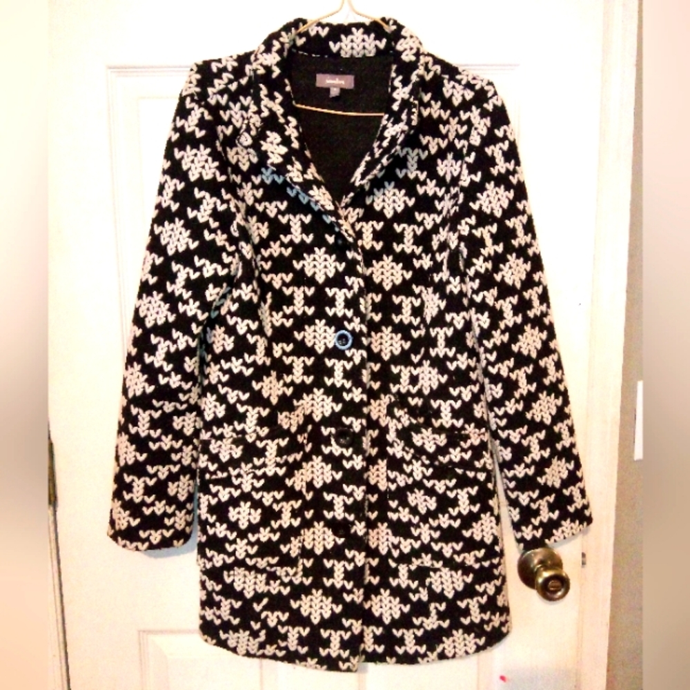Neiman Marcus Knit Peacoat Jacket